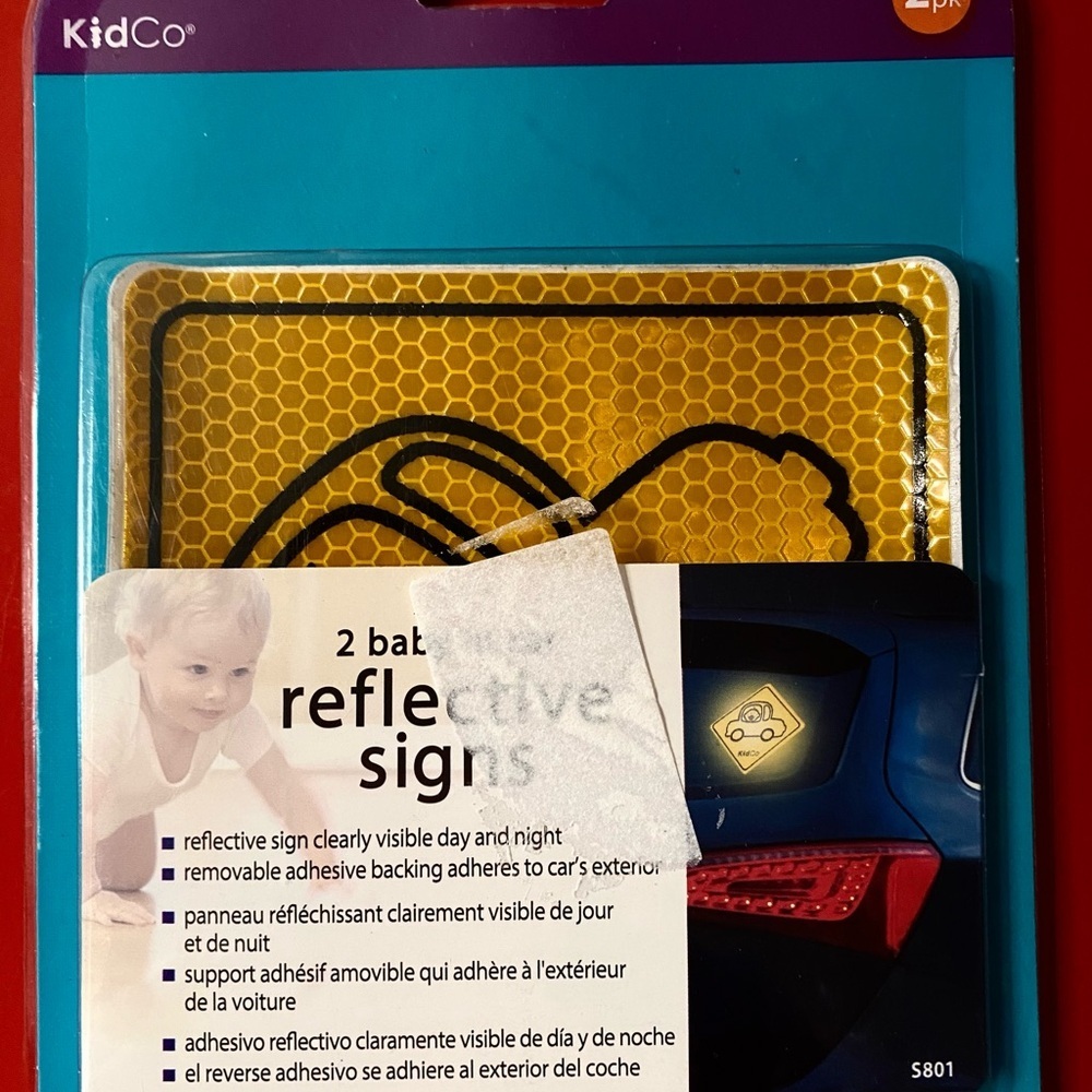 KidCo Reflective Baby Signs - Yellow